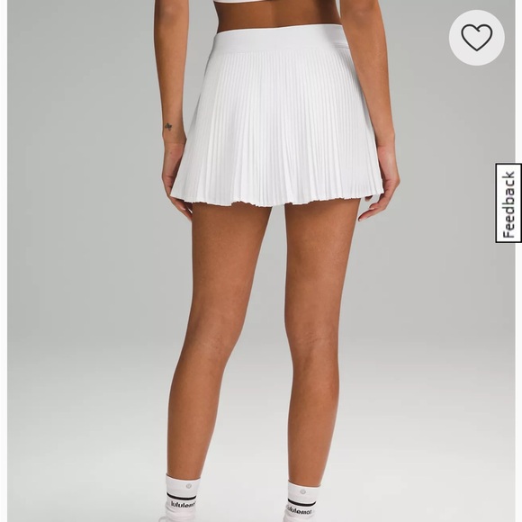 Lululemon Varsity High-Rise Pleated Tennis Skirt in White Size 8 - Picture 2 of 15